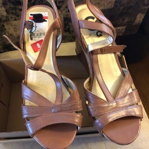 G by Guess Tan / Light Brown Wedges - NEW! Size 8.